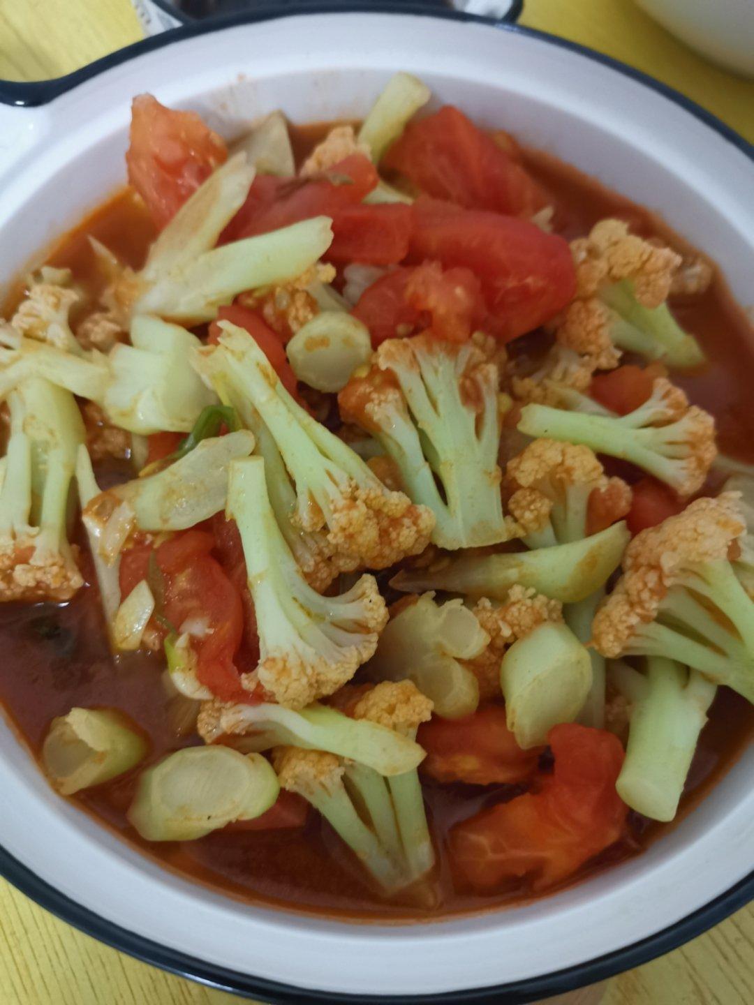 🍅炒有机花菜😘