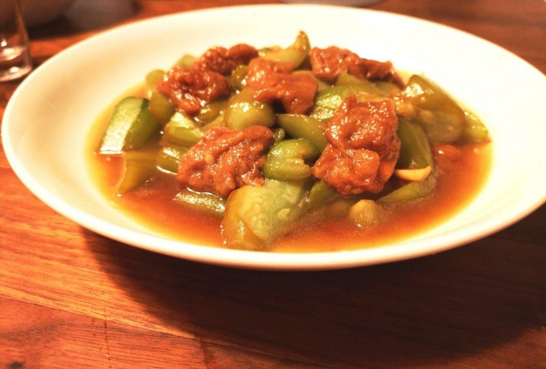 时蔬:丝瓜面筋煲