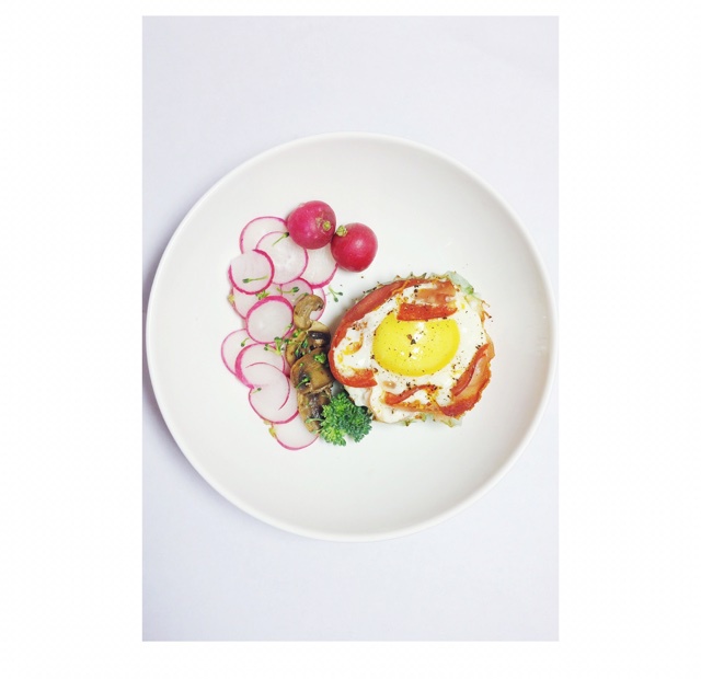 Spinach Mushroom Egg and Ham Cups
