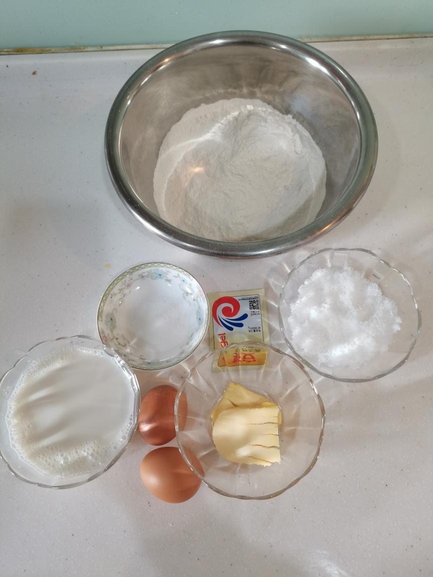 纯奶手撕吐司的做法 步骤1