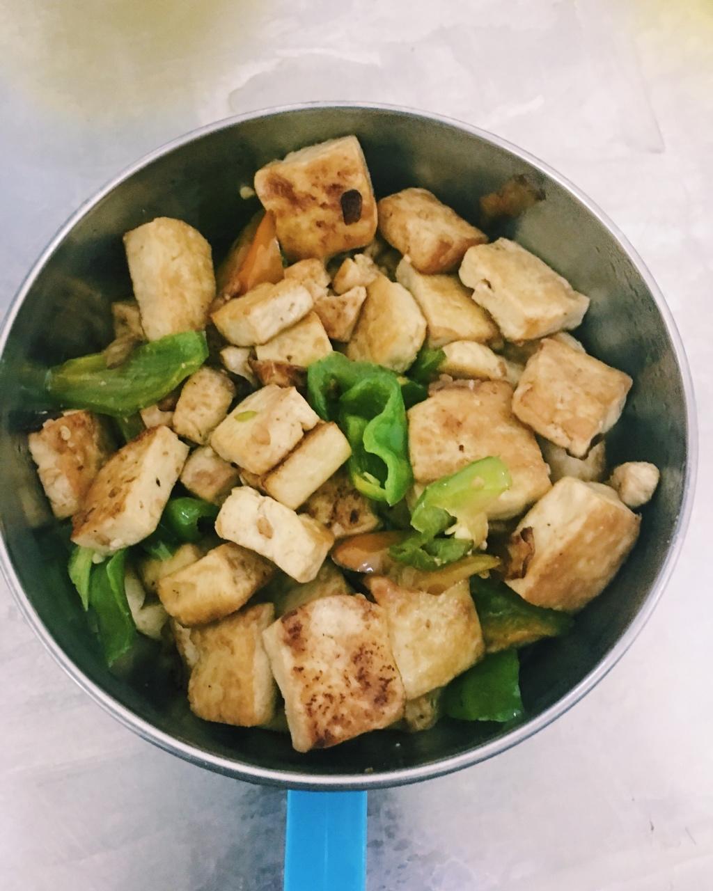 香煎豆腐--家常豆腐