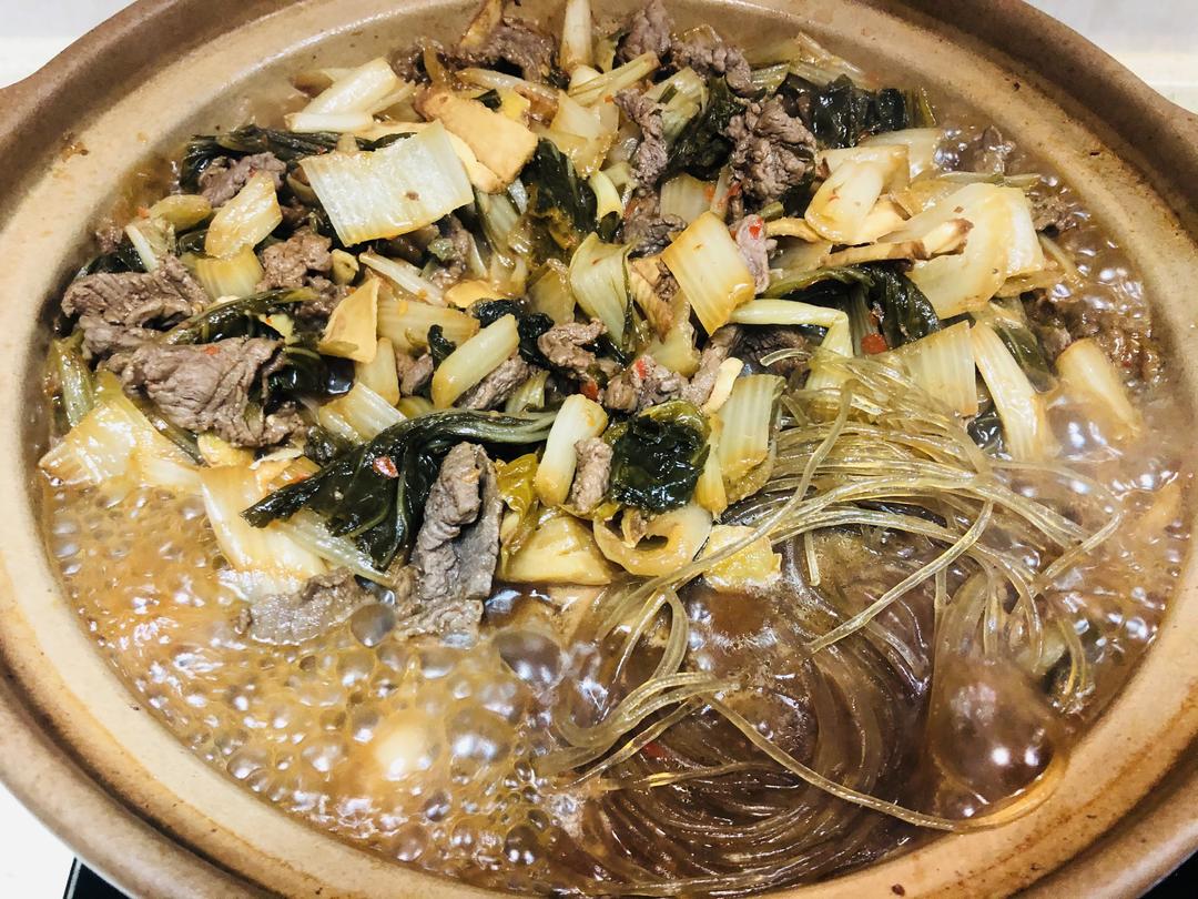 安吉味道冬天里不可或缺的腌菜冬笋牛肉锅仔