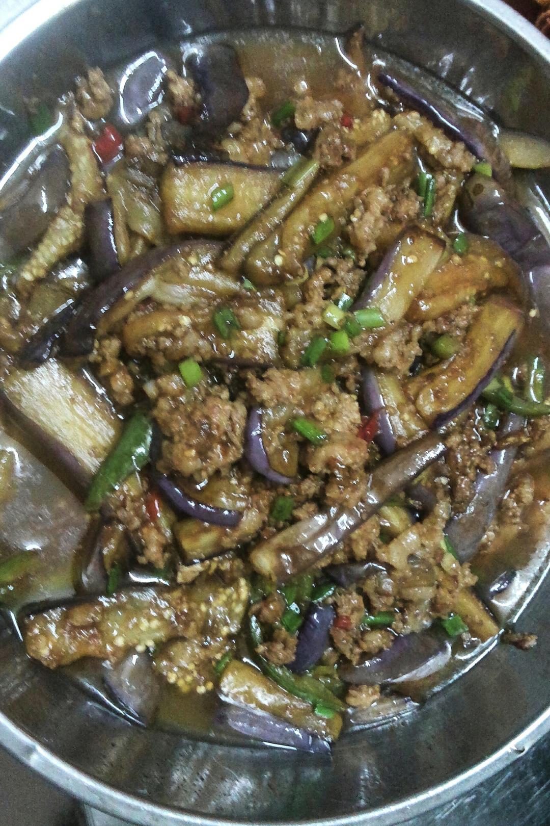 红烧肉沫茄子