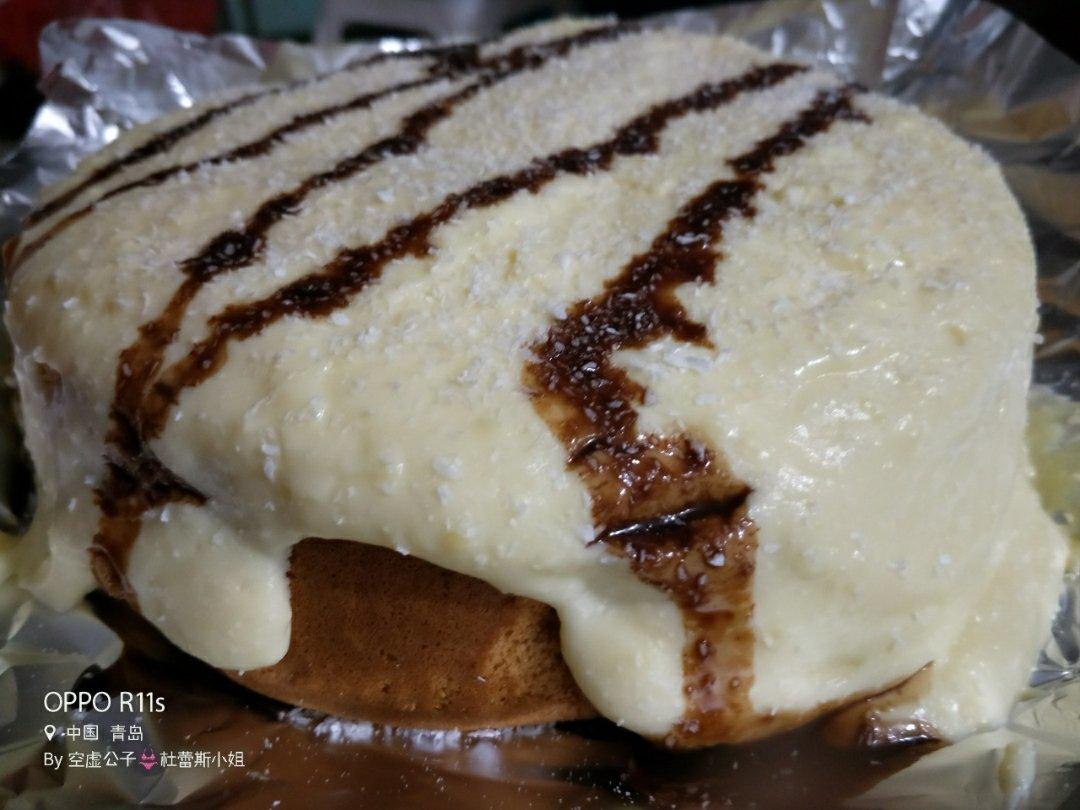 爆浆海盐奶盖蛋糕(加高戚风蛋糕）