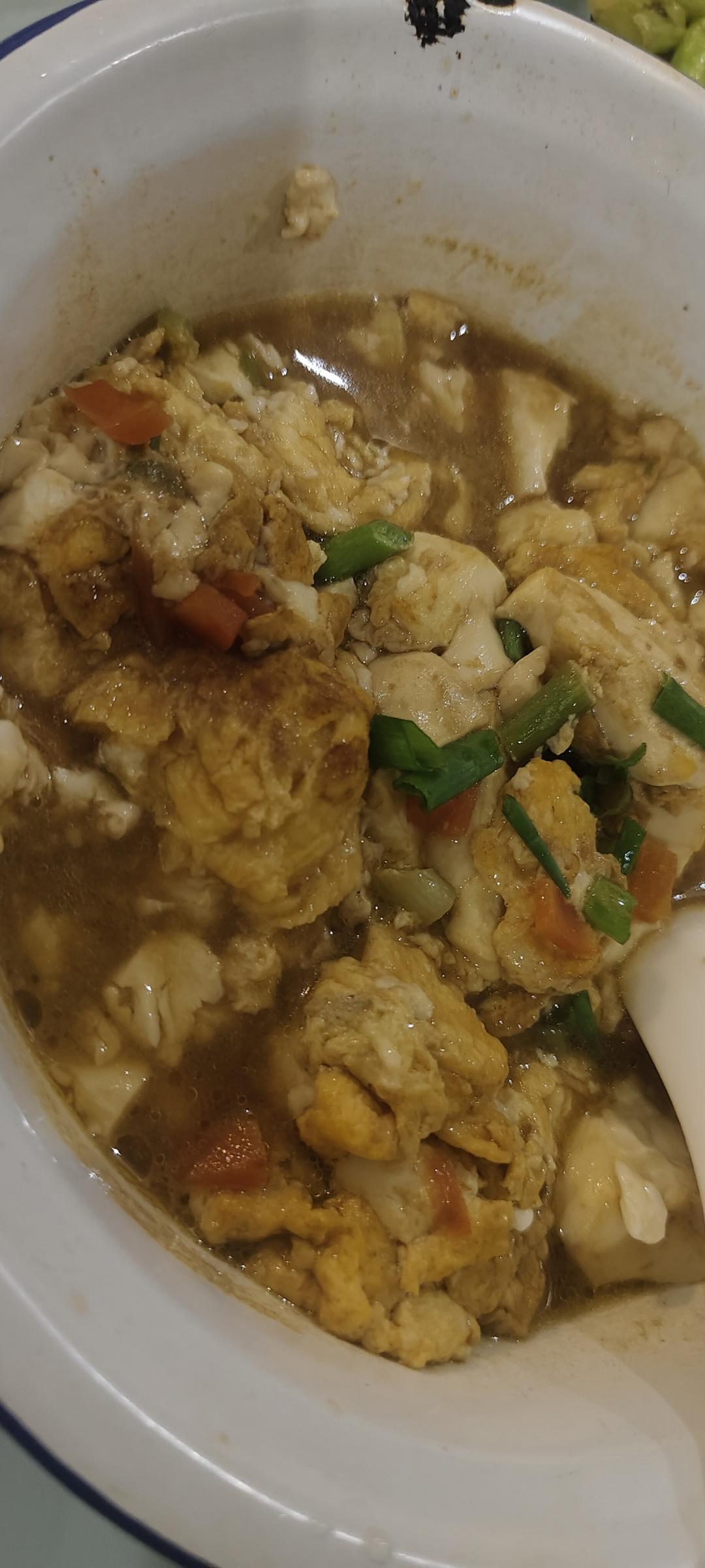 入口即化的肉沫鸡蛋包豆腐