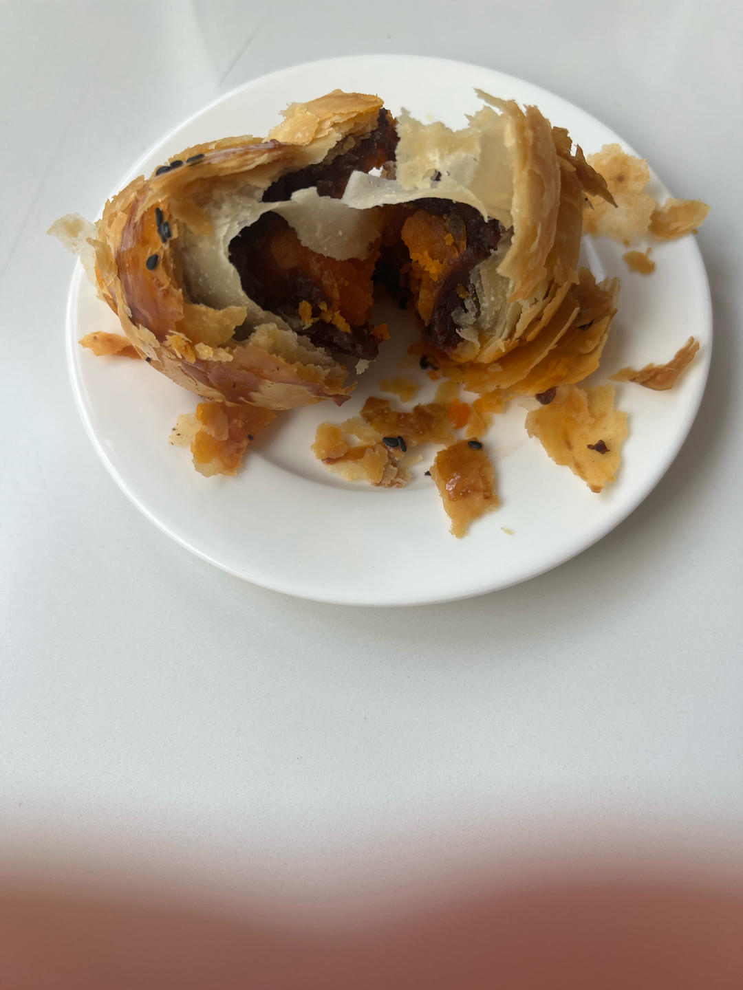 素油开酥的三种口味蛋黄酥