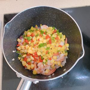 黑椒海鲜芝士焗饭的做法 步骤3