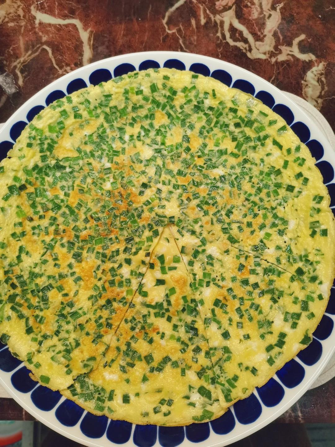 创意减脂餐：韭菜鸡蛋饼