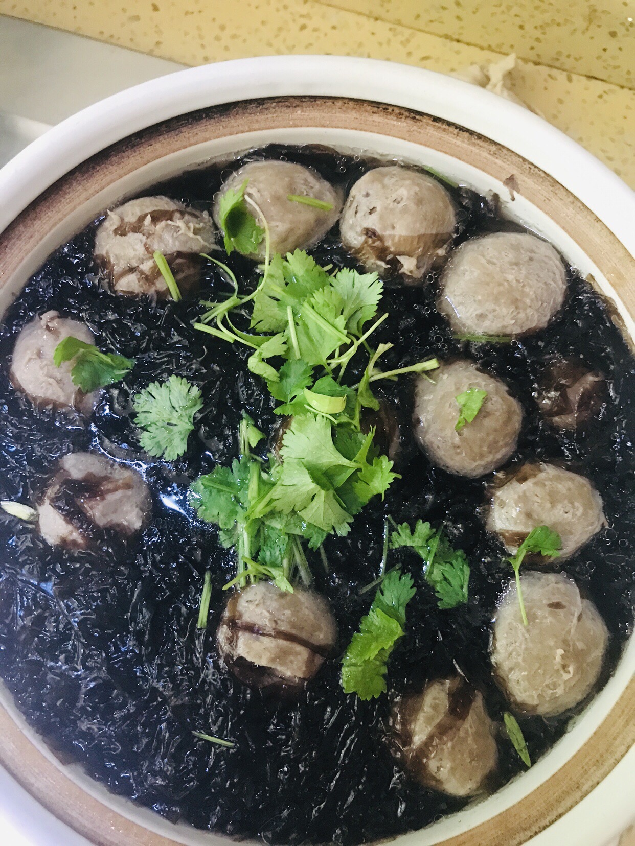 紫菜牛肉丸汤图片
