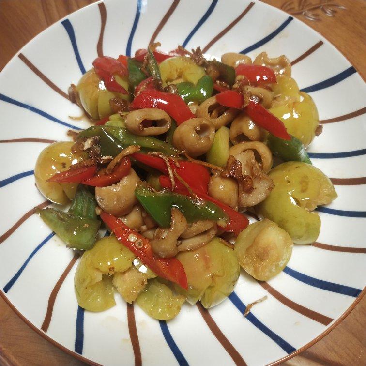 小高蔡做的李子炒大肠