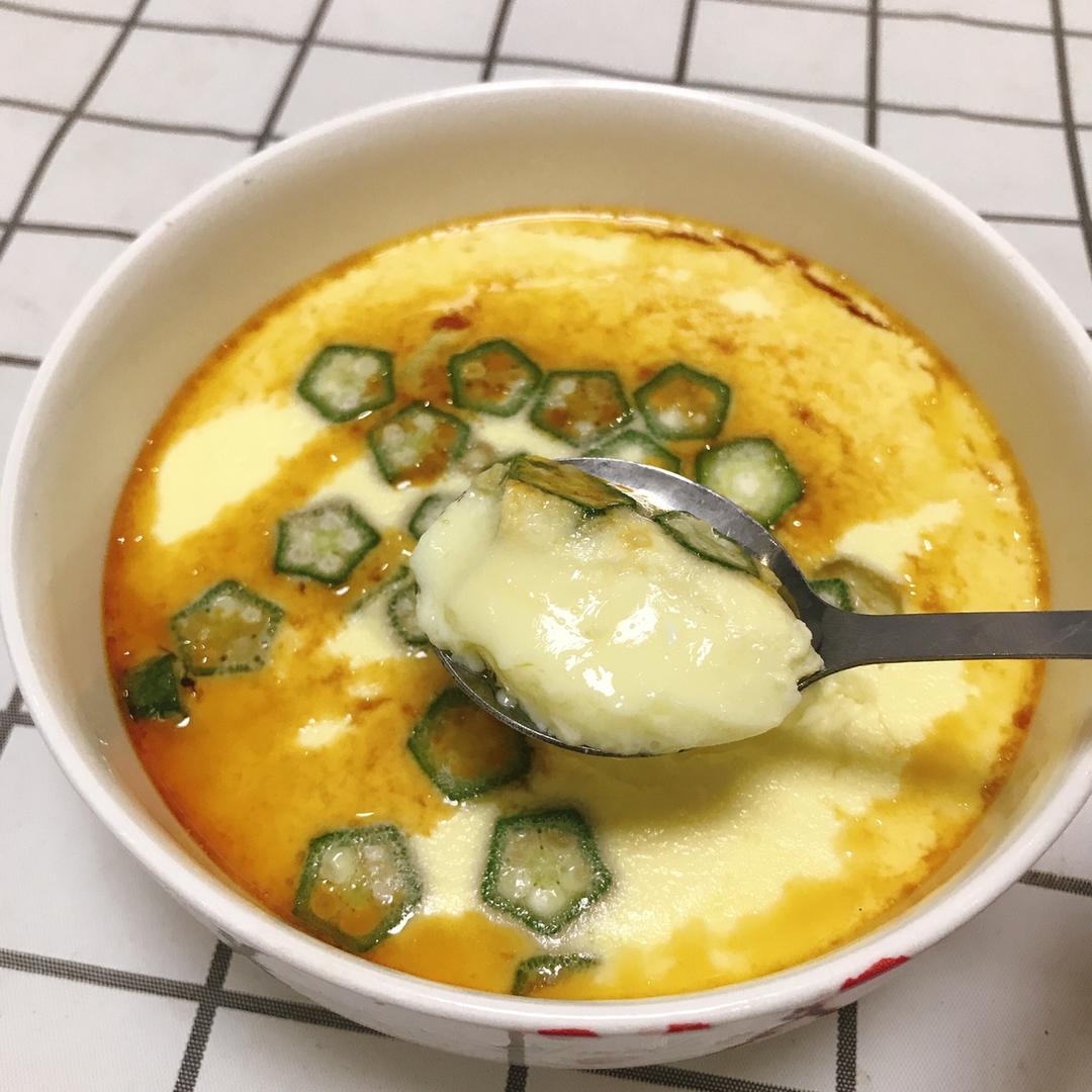 秋葵鸡蛋羹