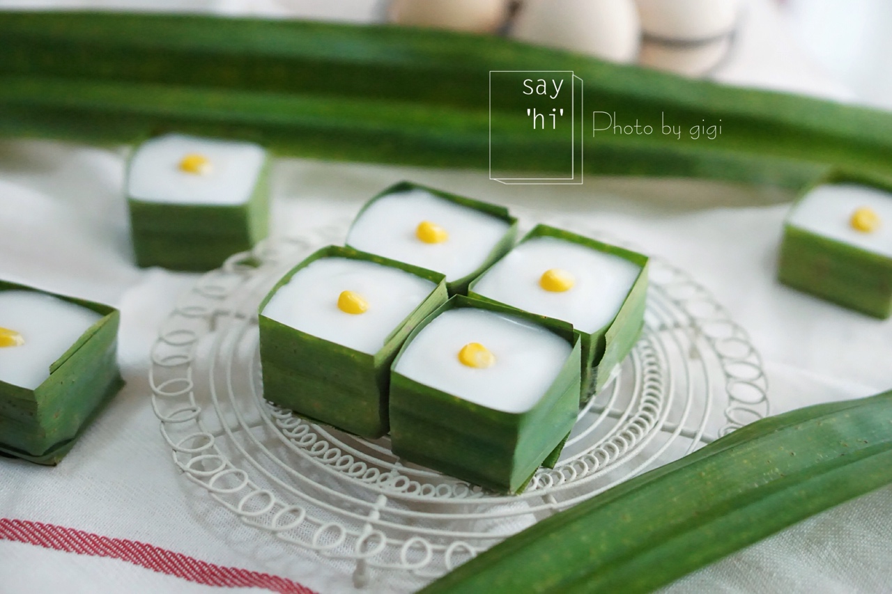 泰国椰汁西米糕- 有详细班兰盒子折叠方法（原创）
