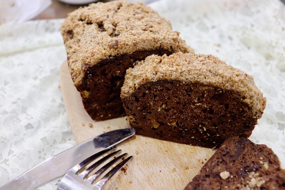 摩卡花生酥全麦快手面包丨健康·烘焙