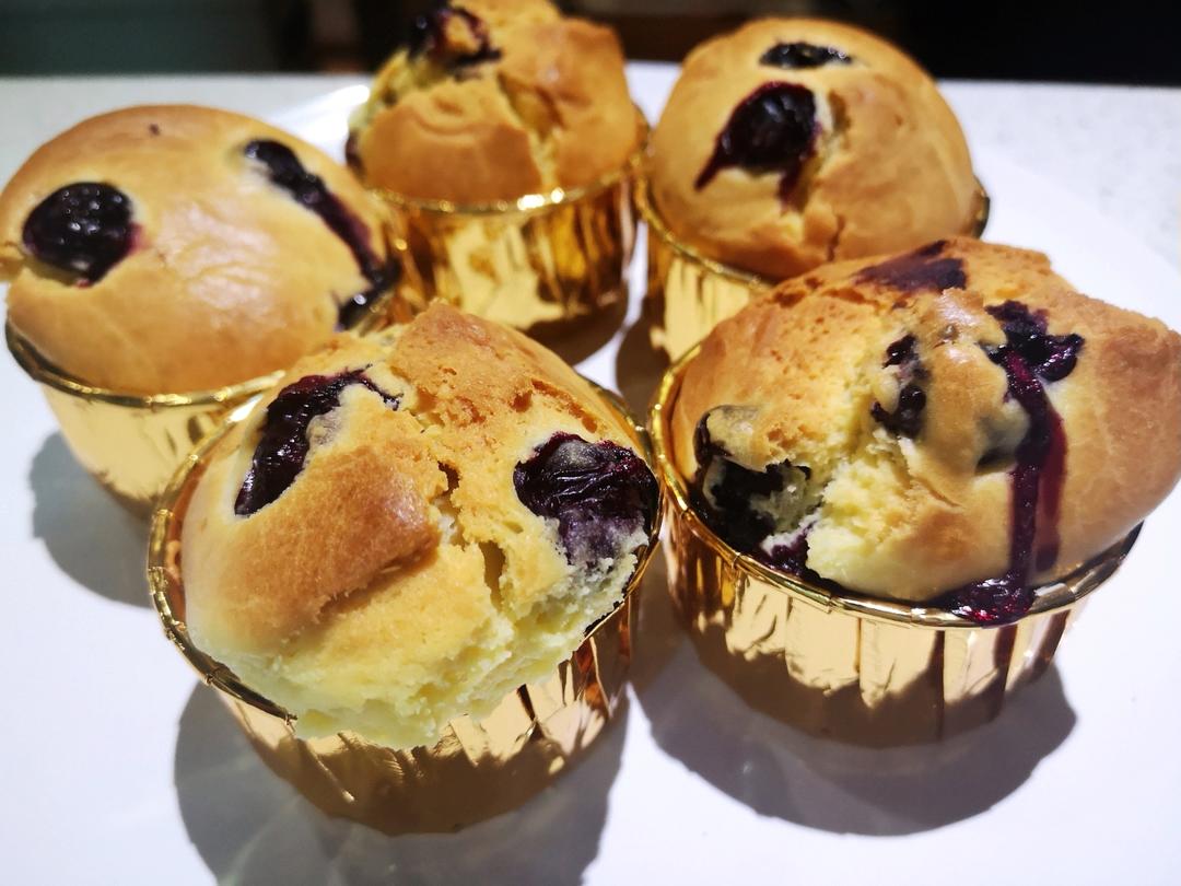 超简单【爆浆蓝莓玛芬蛋糕】
