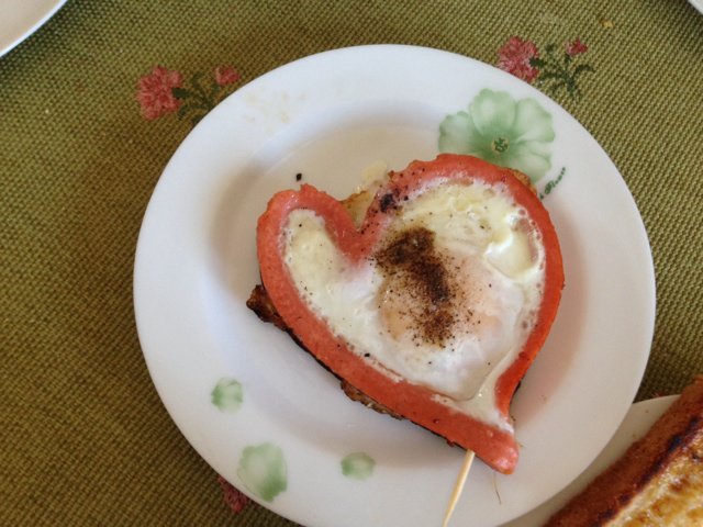 心形煎鸡蛋