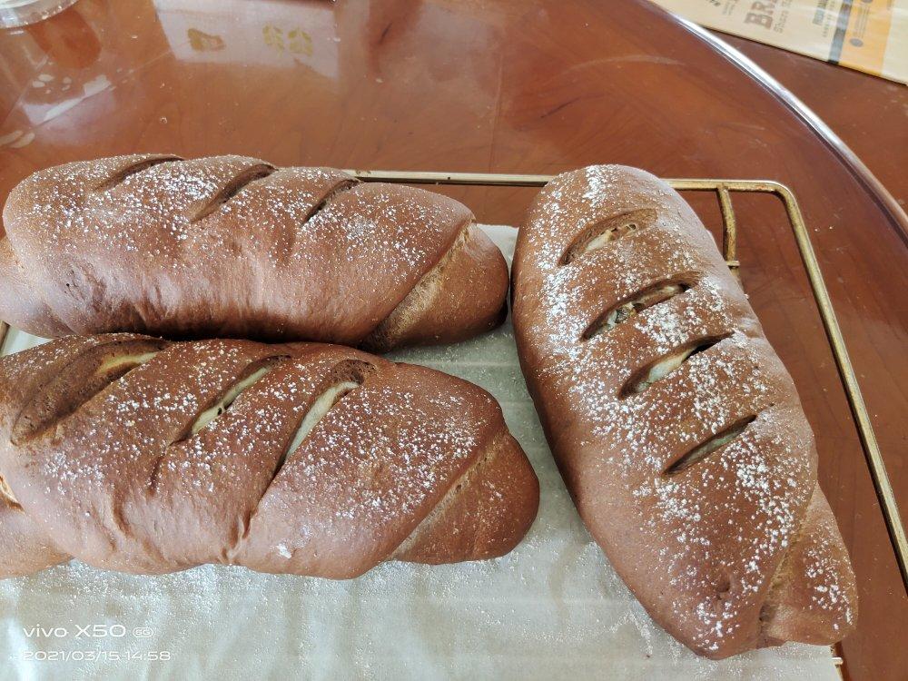 超级好吃简单好做的可可麻薯软欧面包