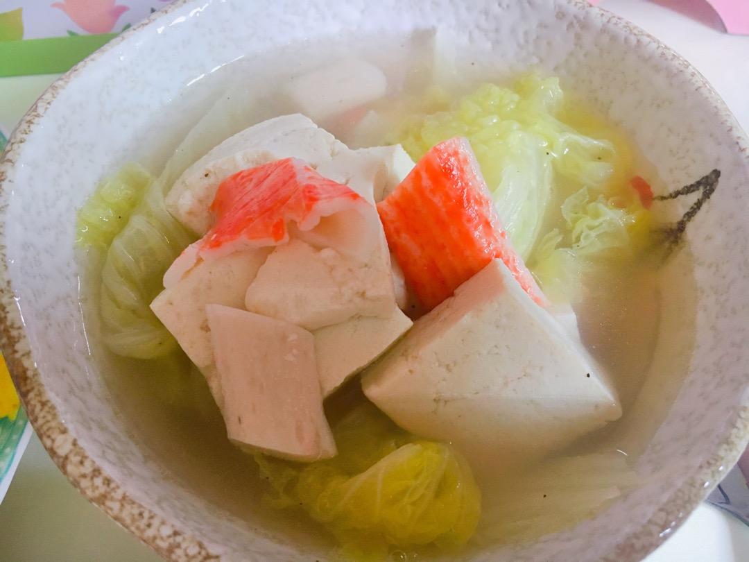娃娃菜豆腐汤