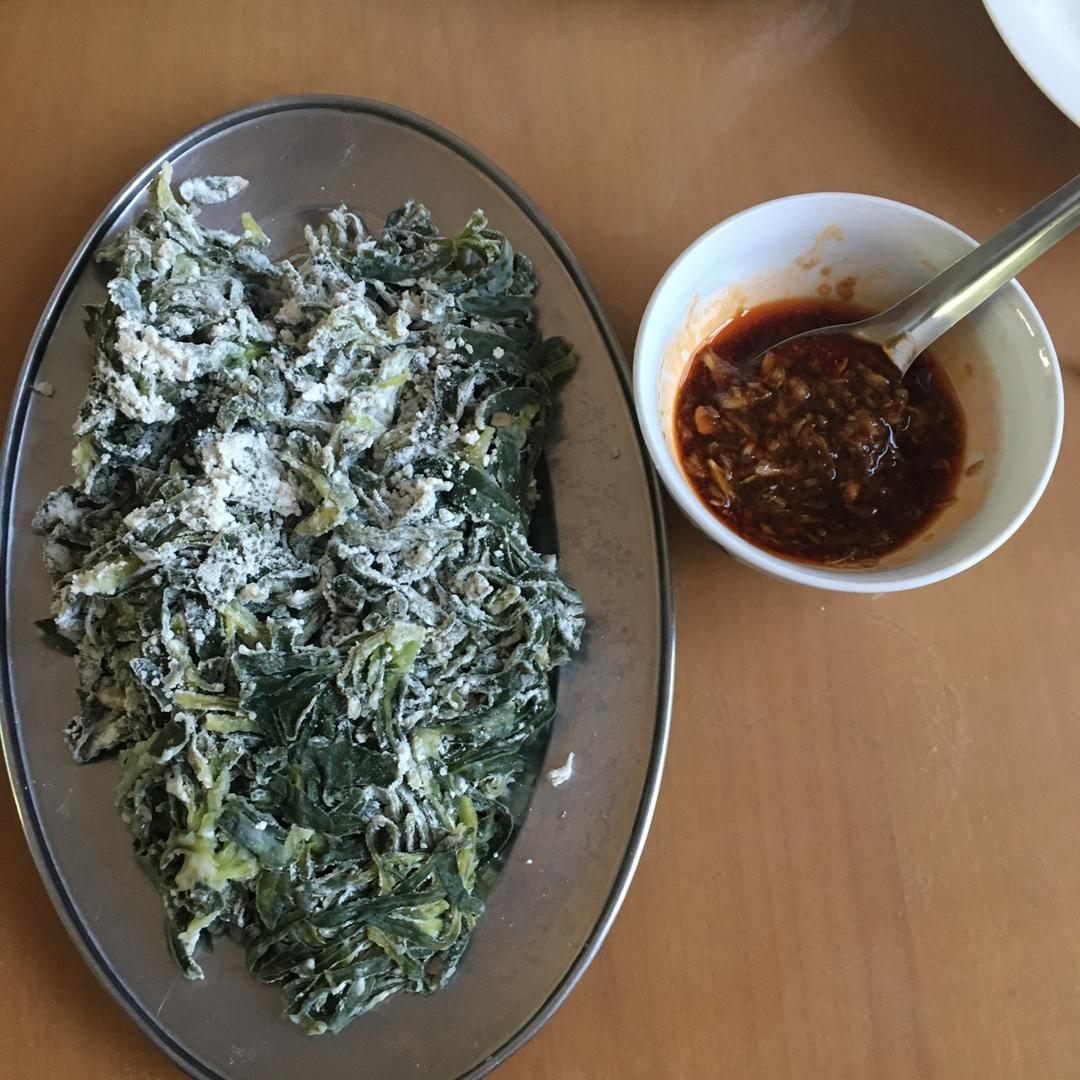 吃货妈咪的小仙女做的蒸马兰头蒸野菜