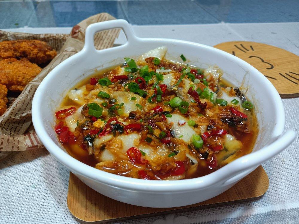 蒜蓉金针菇蒸黑鱼片