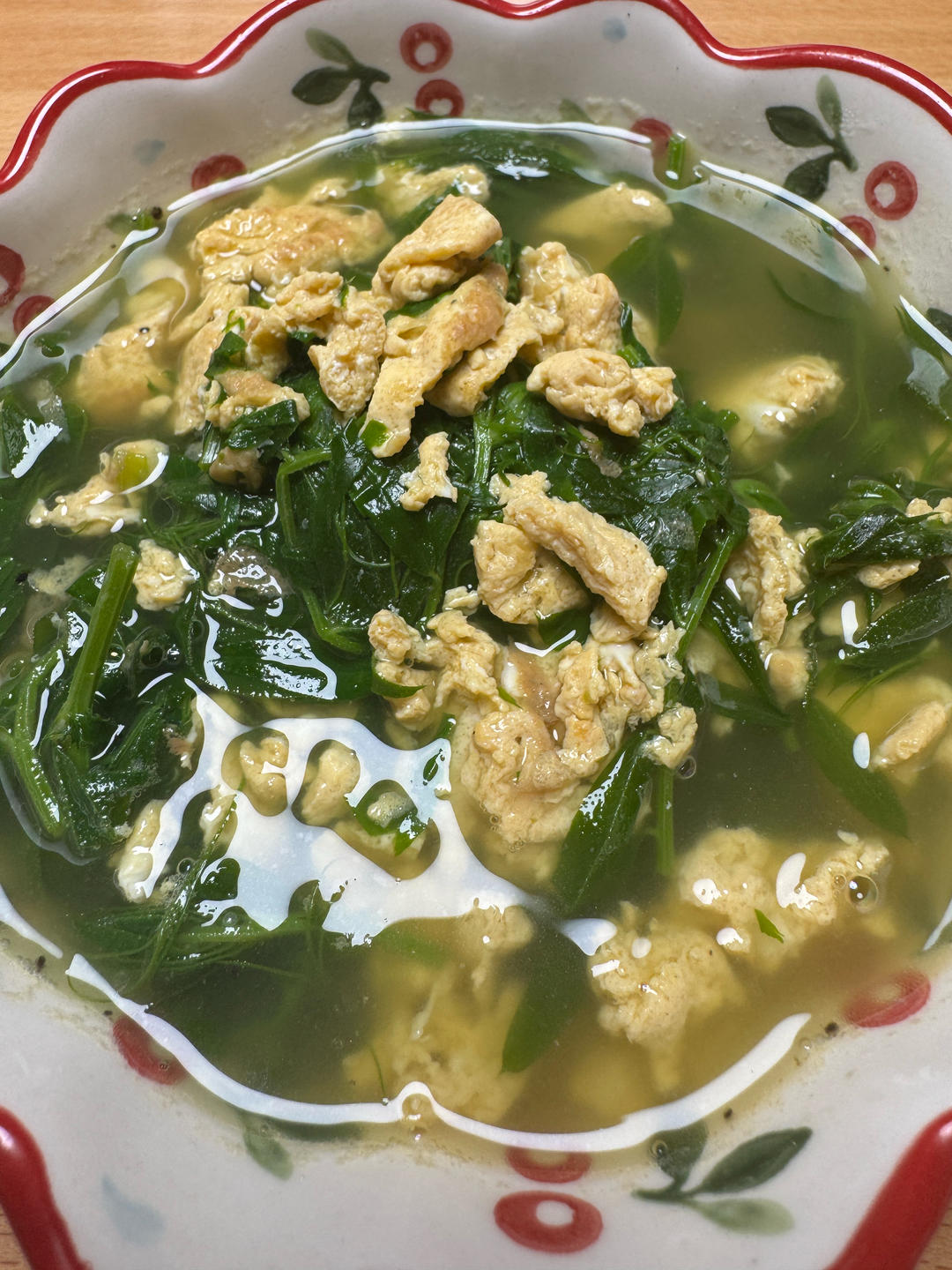 豌豆尖鸡蛋汤‼️♨️