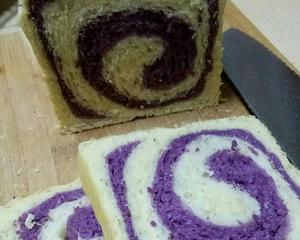 一次发酵的紫紫紫薯吐司的做法 步骤10