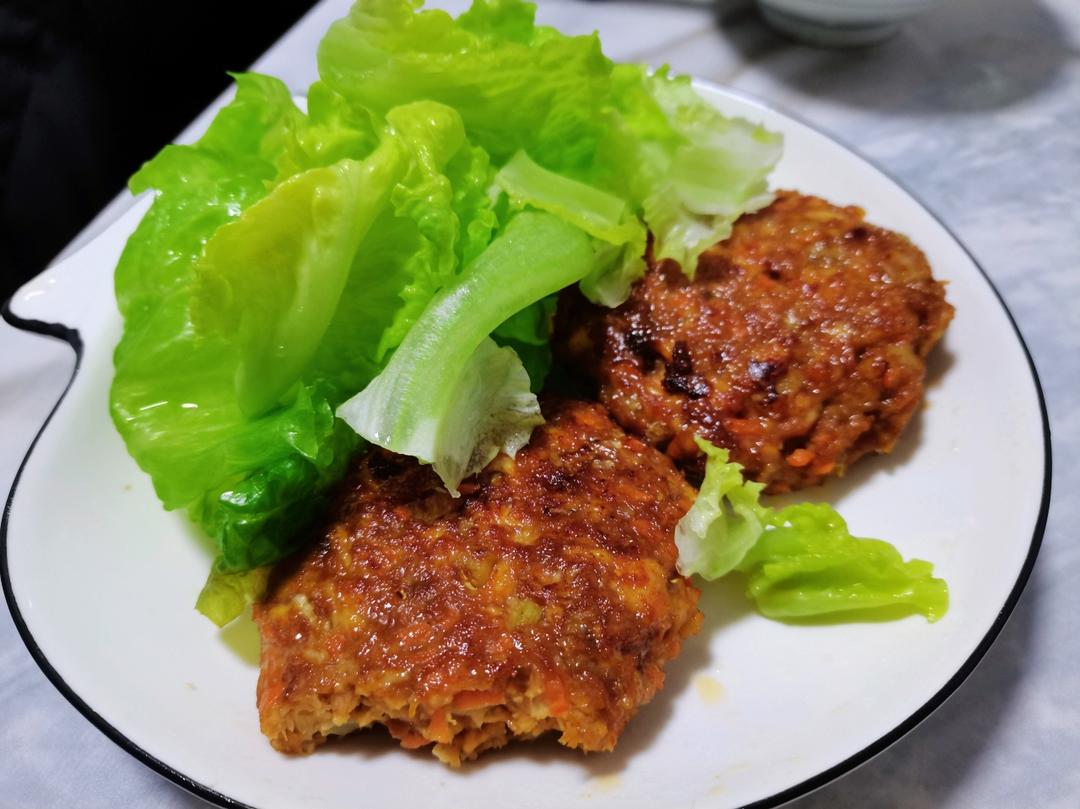 ㊙️低脂又饱腹的鸡胸肉时蔬饼，减脂餐！