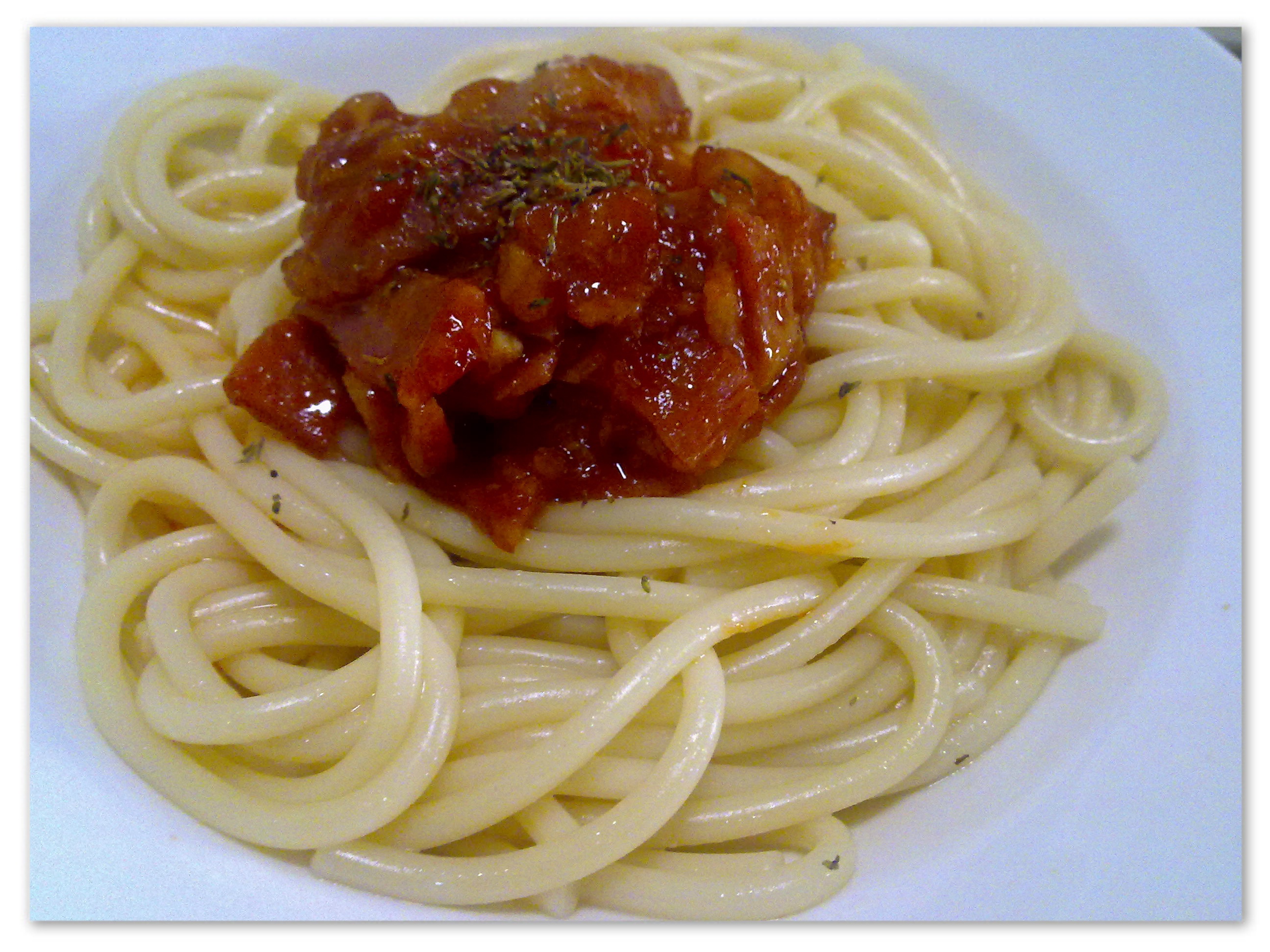 培根橄榄番茄意面