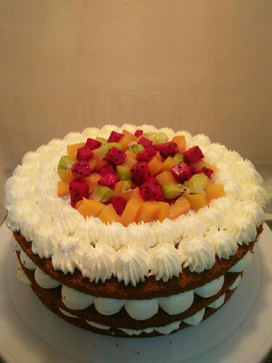 圣诞红丝绒海绵蛋糕/古早蛋糕/裸蛋糕