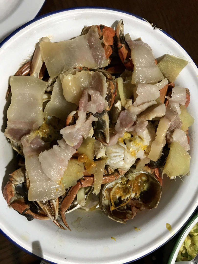 酱炒螃蟹（六月黄）毛豆
