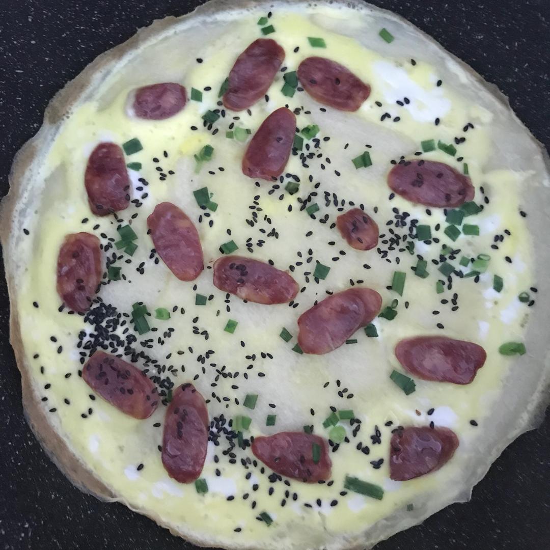 香肠（腊肠）鸡蛋煎饼