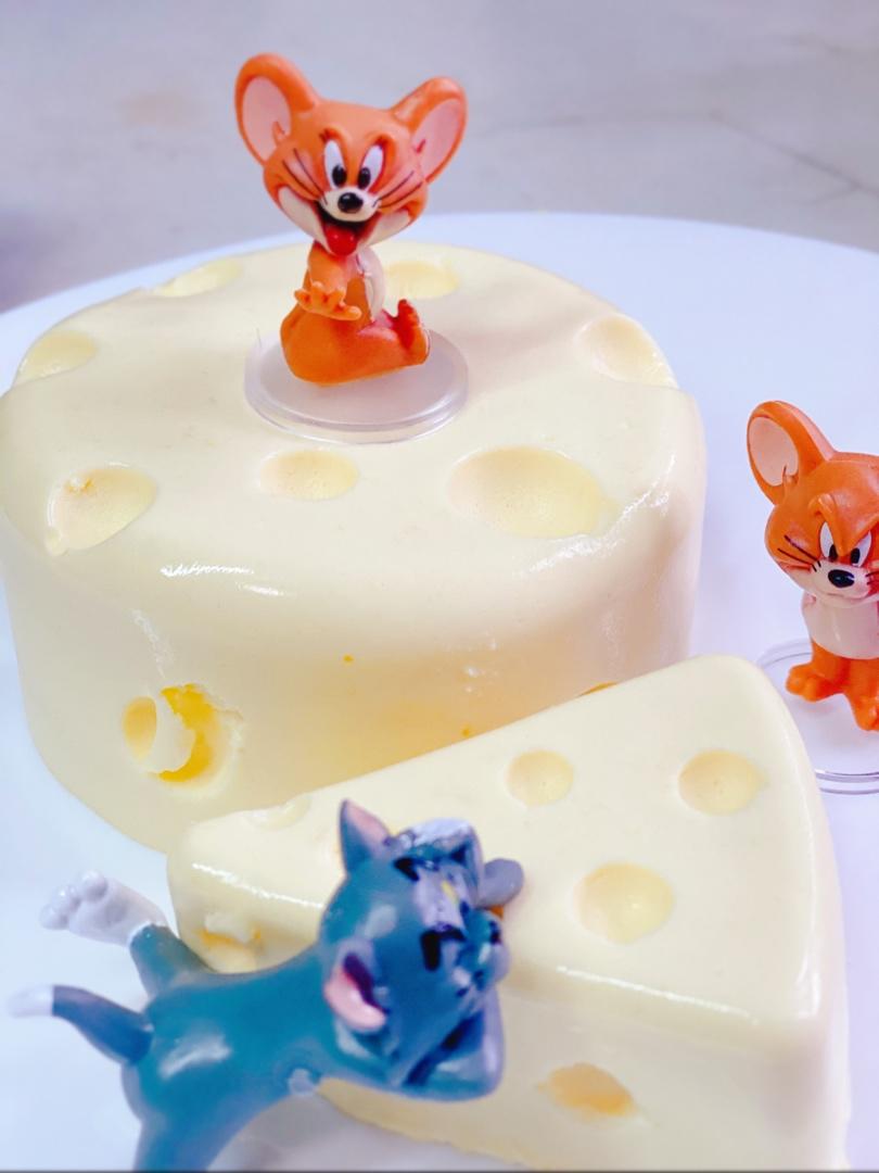 童年经典猫和老鼠同款奶酪，杰瑞奶酪，洞洞奶酪慕斯，快手版，新手版