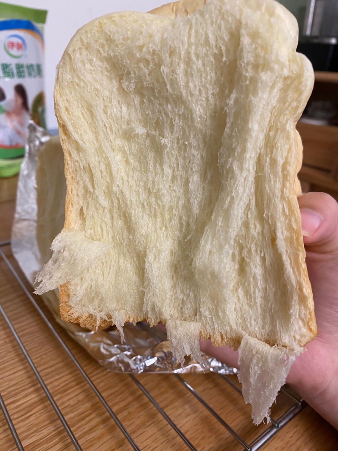 夺命软吐司(๑´ڡ`๑)超软拉丝极速方便的一次发酵吐司