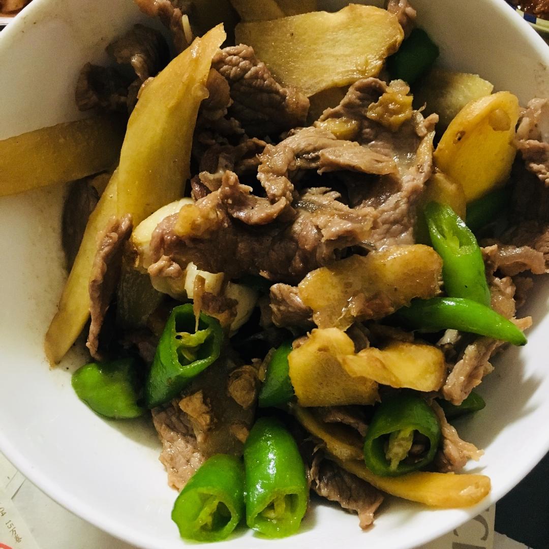 嫩姜炒牛肉