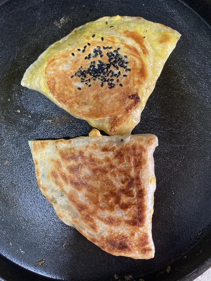 手抓饼鸡肉蘑菇派
