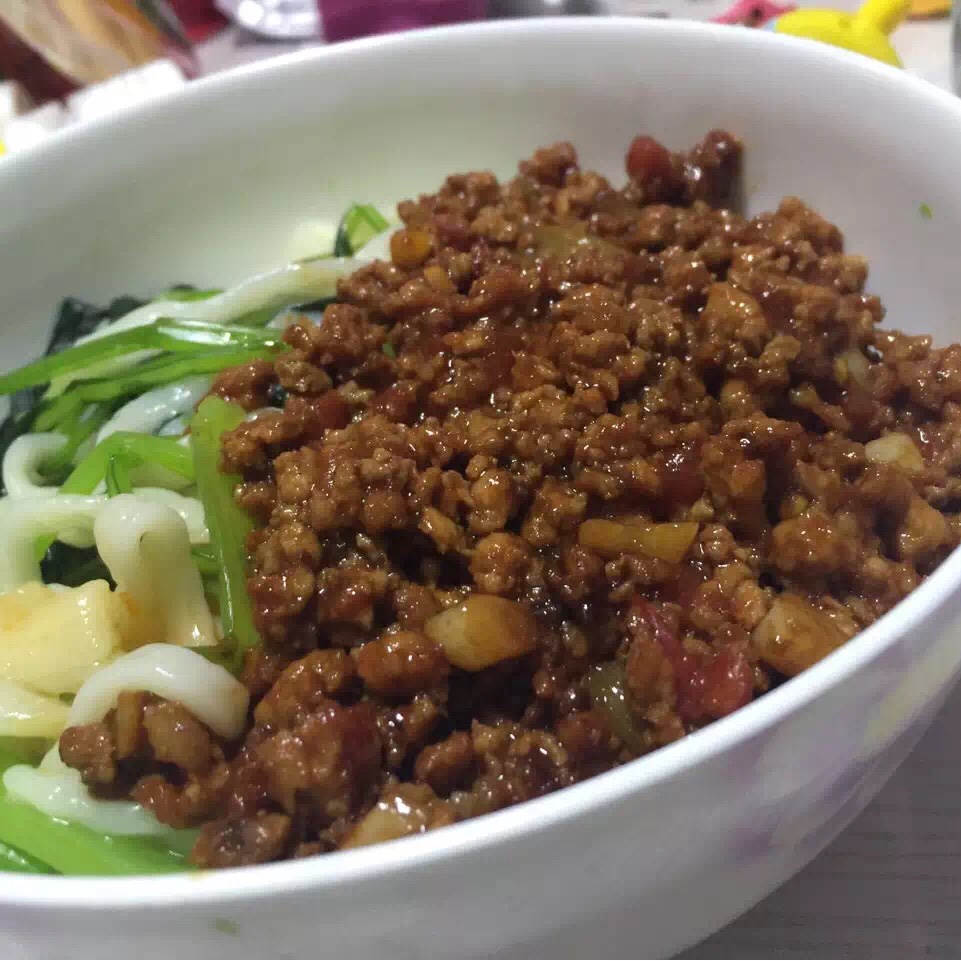家常肉末面