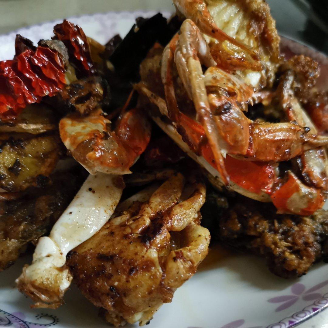 葱姜炒梭子蟹（very easy）