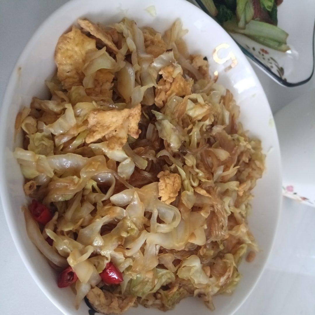 粉丝炒包菜
