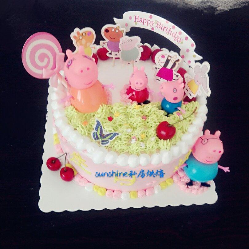 小猪佩奇场景蛋糕