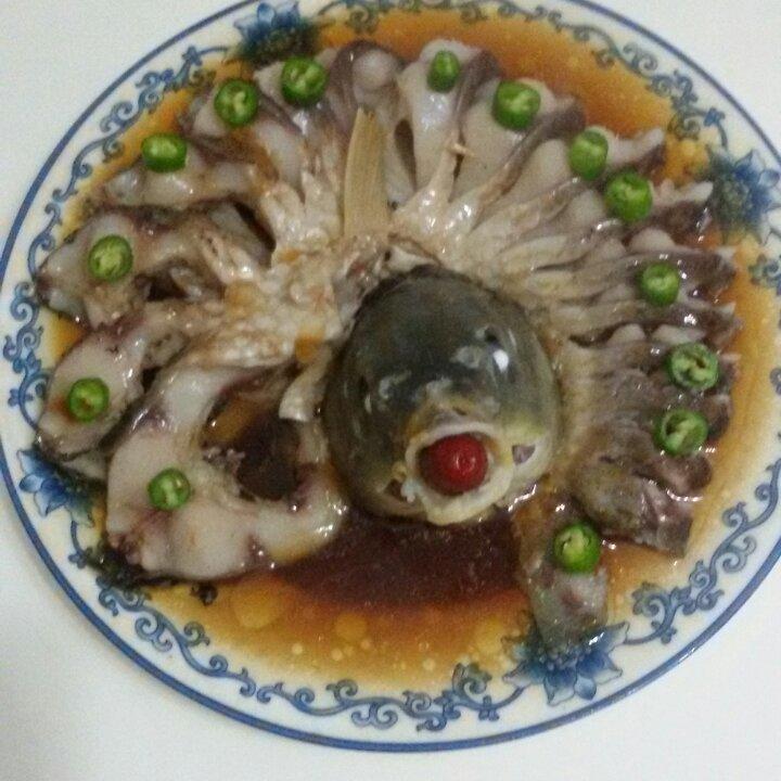 孔雀开屏清蒸鱼