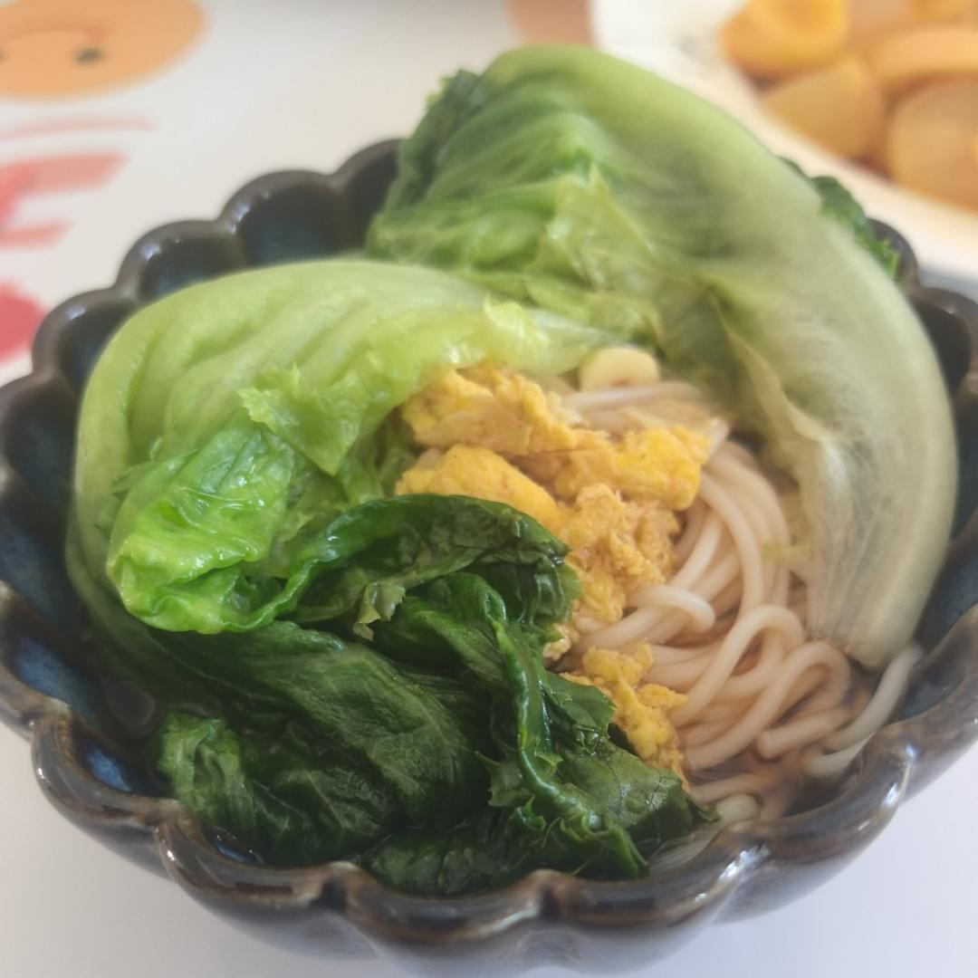 卡妈私房菜~青菜鸡蛋面（汤面）