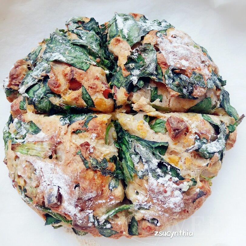 快手全麦芝士培根菠菜大司康【健康主食】
