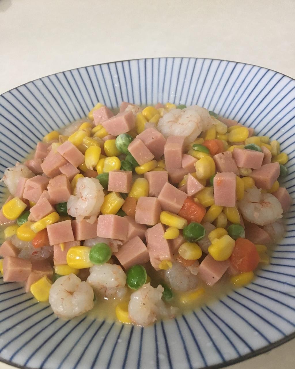三色炒虾仁