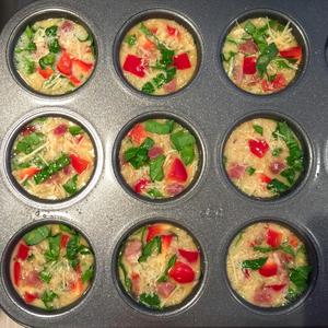 彩蔬藜麦烘蛋 Mini Vegetable & Quinoa Frittatas的做法 步骤5