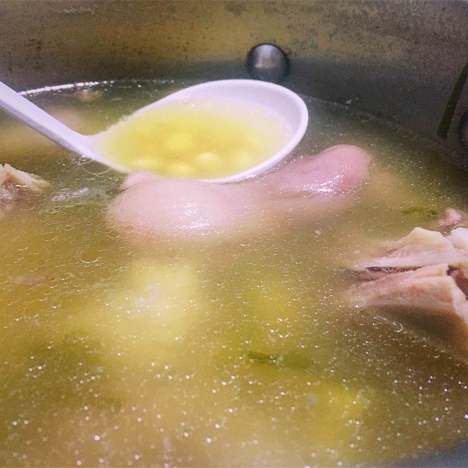 黄豆花生猪脚汤