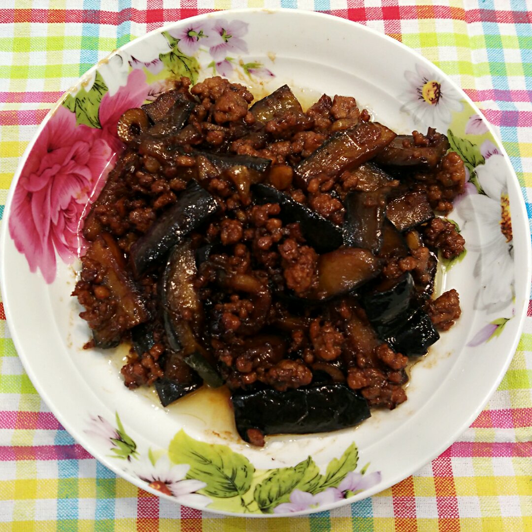 红烧肉末茄子