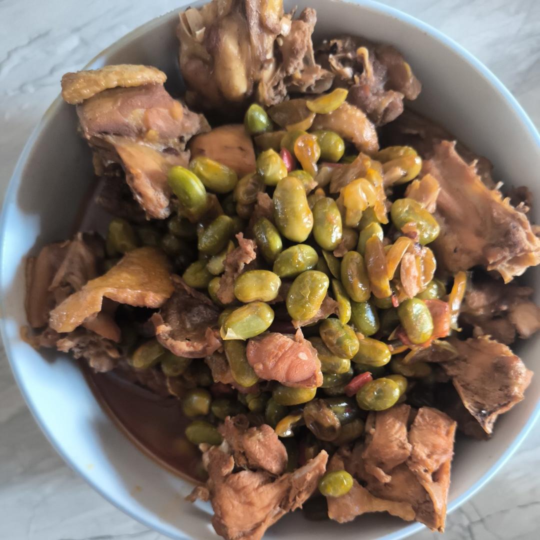 毛豆烧鸡