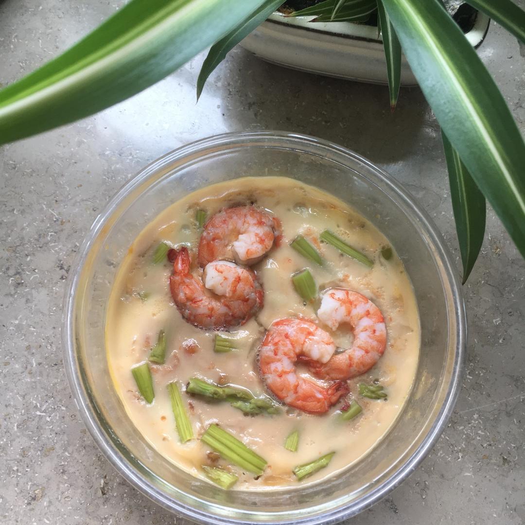 虾仁豆腐蒸水蛋