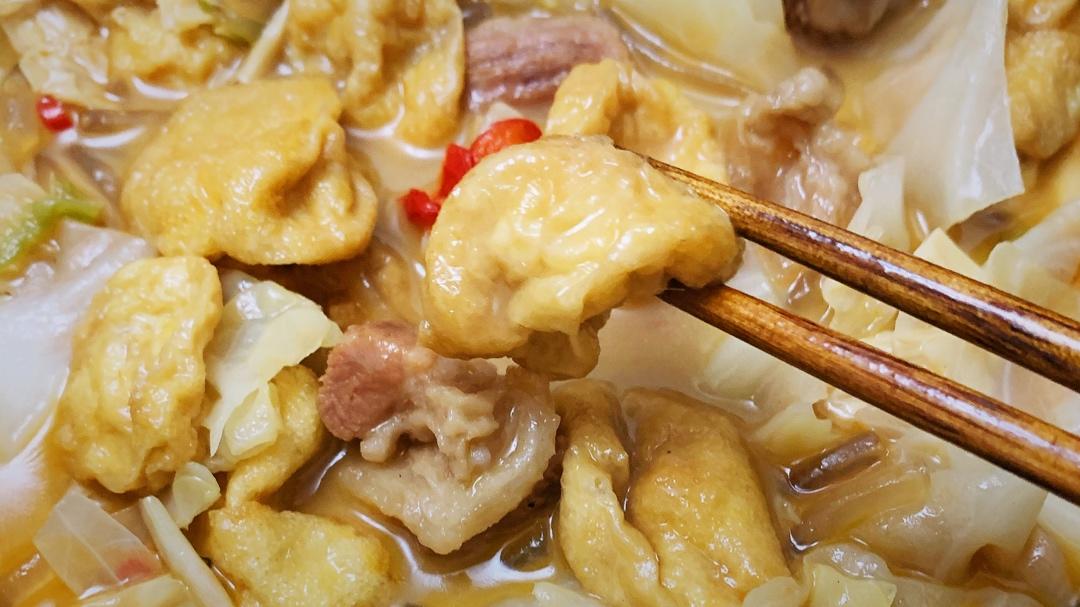 油豆腐焖娃娃菜