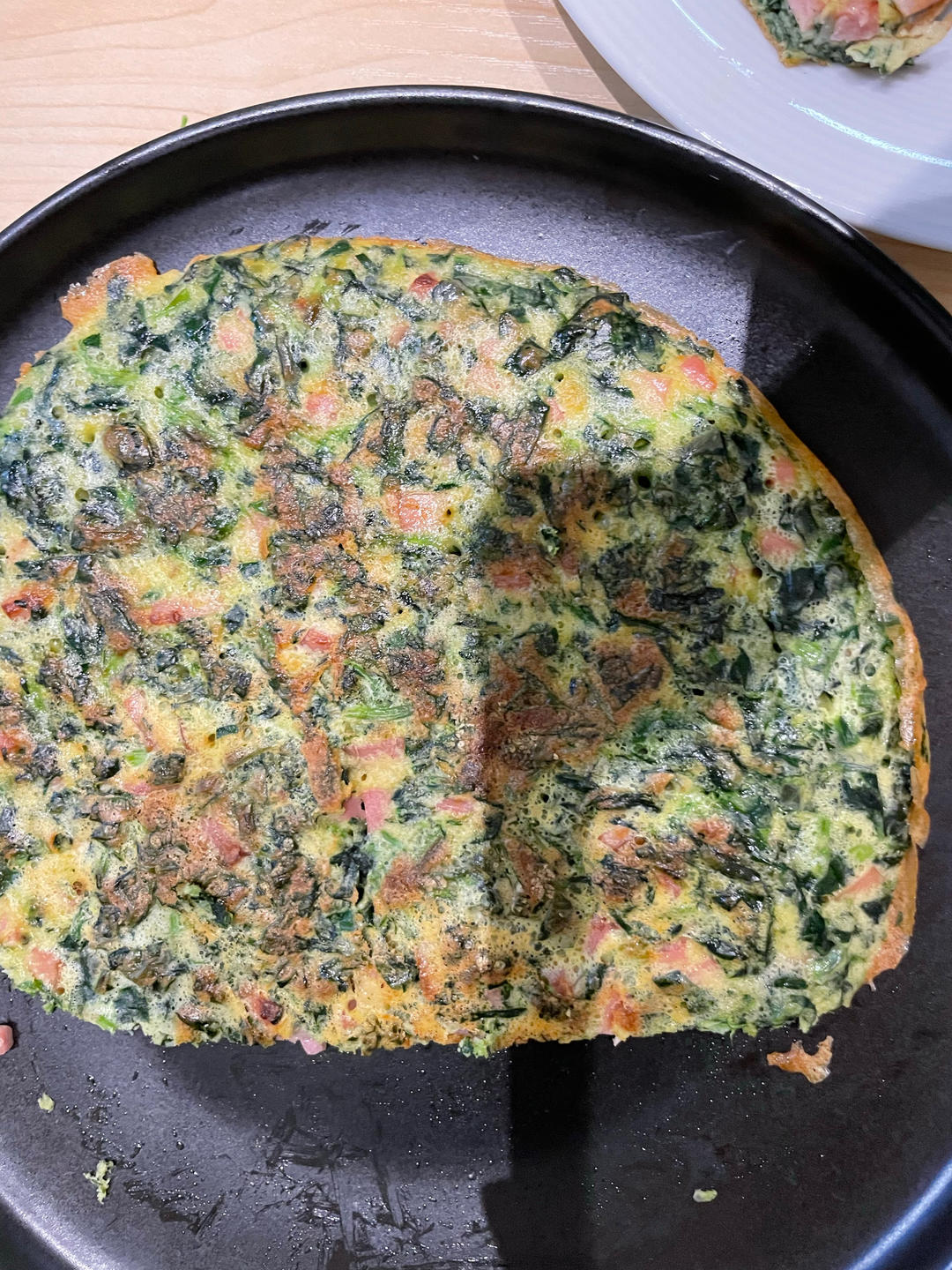 菠菜鸡蛋小方
