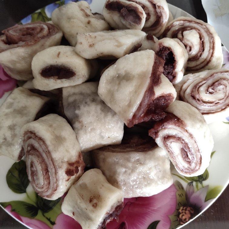 豆沙普通面粉双色刀切馒头